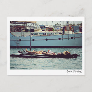 Gone Fishing - Postcard