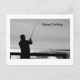Gone Fishing Postcard