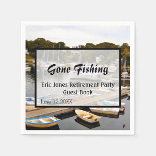 Gone Fishing Retirement Party Napkin