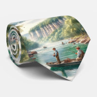 Gone Fishing Scenic Waterscape Mens