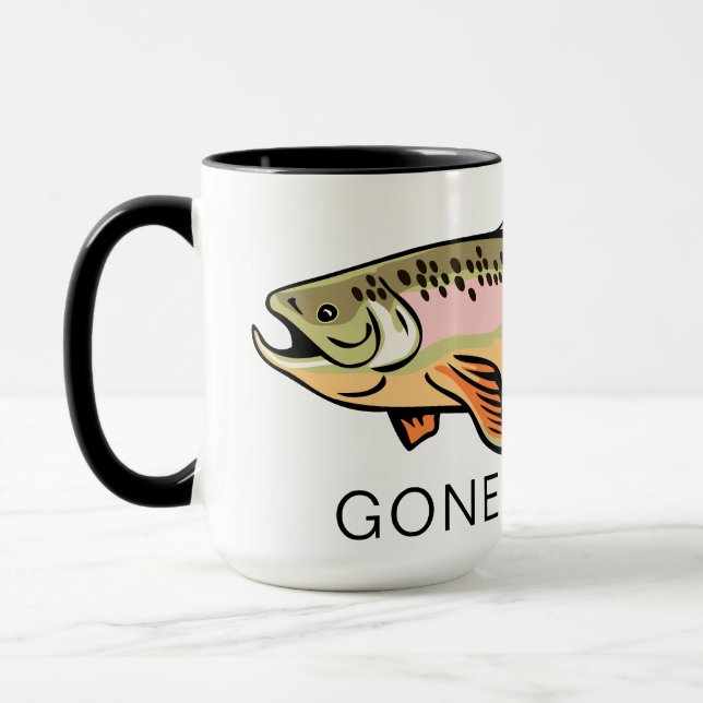 Gone Fishing Trout Mug (Left)