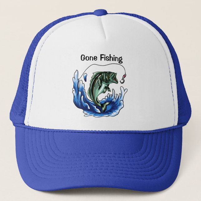 Gone Fishing Trucker Hat (Front)