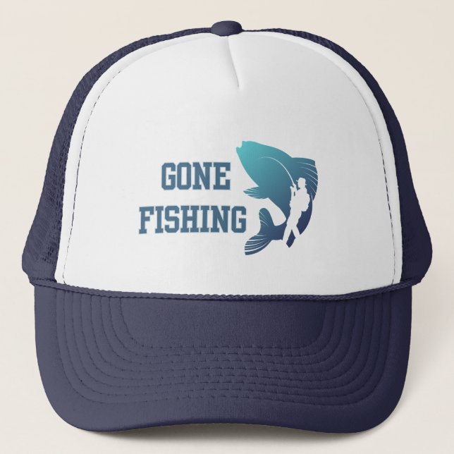 Gone Fishing Trucker Hat (Front)