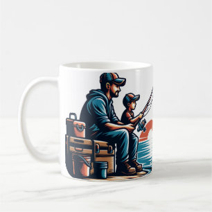 Gone Fishing with Dad – Vintage Father’s Day Desig Coffee Mug