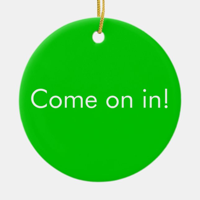 Gone golfing / Come on in door Sign Ceramic Tree Decoration (Front)