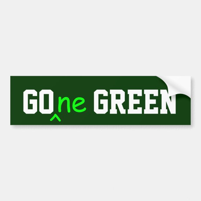 GOne GREEN bumper sticker (Front)