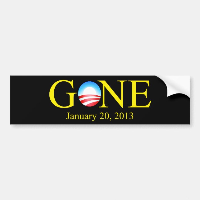 Gone January 20, 2013 Bumper Sticker (Front)