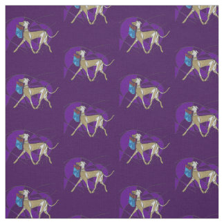 Gone Shopping, Art Deco Italian Greyhound Fabric