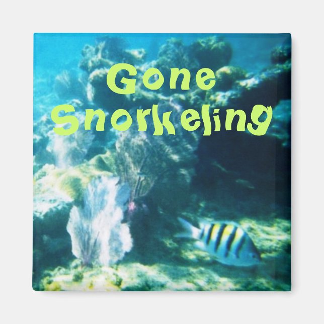 Gone Snorkelling Magnet (Front)