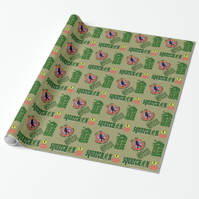 Gone Squatchin and  hunting permit Wrapping Paper (Unrolled)