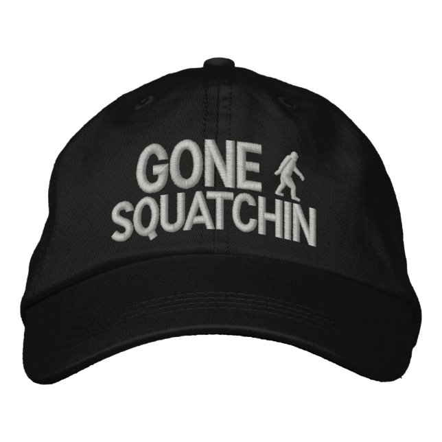 Gone Squatchin bigfoot logo Embroidered Hat (Front)