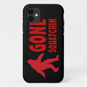 Gone squatchin bigfoot red black iphone 5 case
