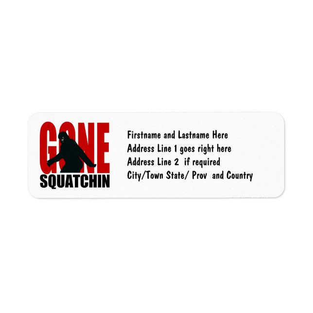 Gone Squatchin - Black and Red (Front)
