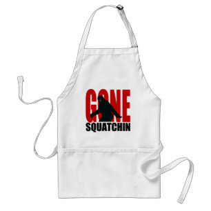 Gone Squatchin - Black and Red Standard Apron