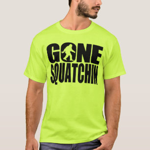 Gone Squatchin Black and Safety Green T-shirt