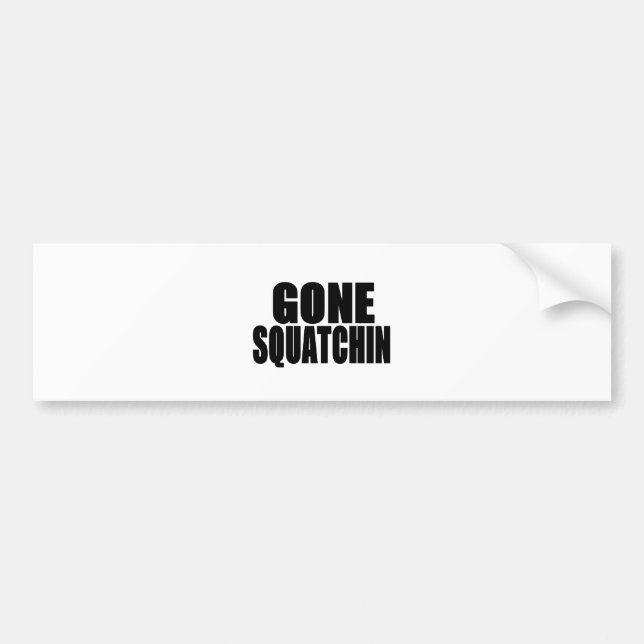 Gone Squatchin Black Logo Bumper Sticker (Front)