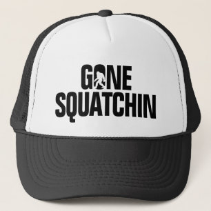 Gone Squatchin - Black / White Silhouette Trucker Hat