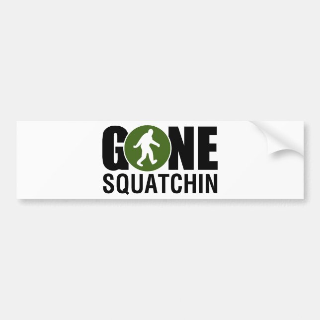 Gone Squatchin Bumper Sticker (Front)