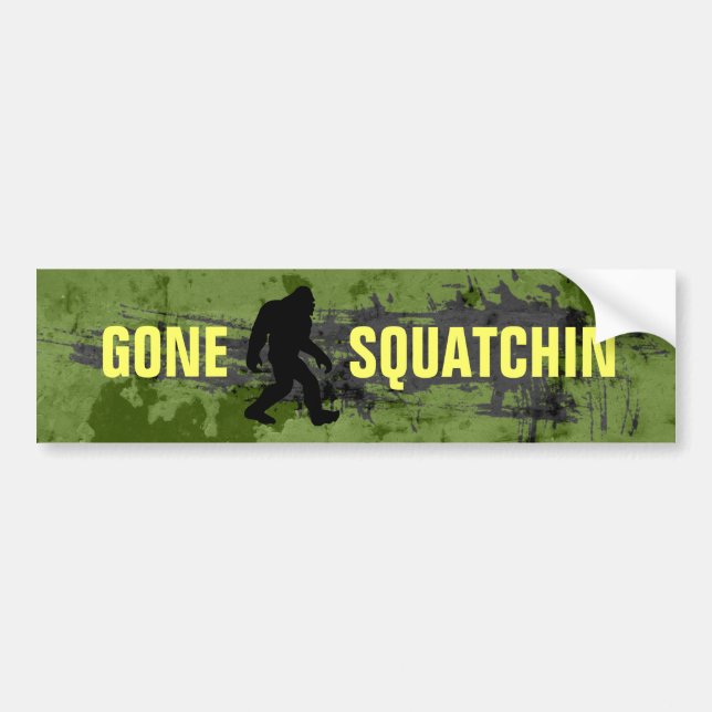 Gone Squatchin Bumper Sticker (Front)