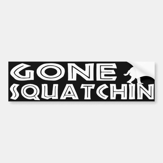 Gone Squatchin Bumper Sticker (Front)