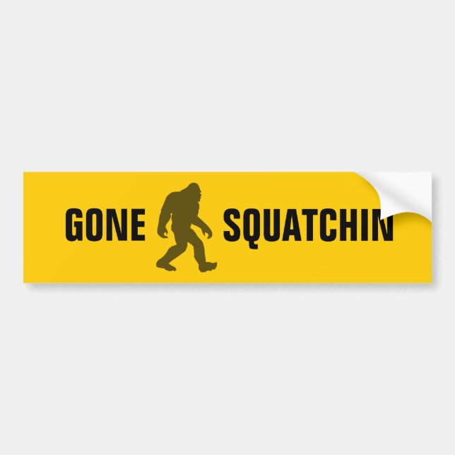 Gone Squatchin Bumper Sticker (Front)