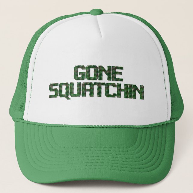 Gone Squatchin - Camo Version Trucker Hat (Front)