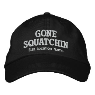 GONE SQUATCHIN Cap Personalise LOCATION
