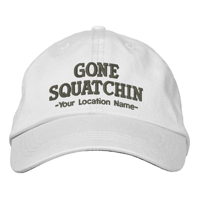 GONE SQUATCHIN Cap Personalise LOCATION (Front)
