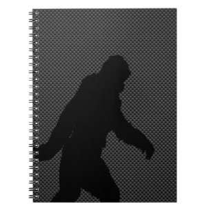Gone Squatchin Charcoal Carbon Fibre Print Spiral Notebook