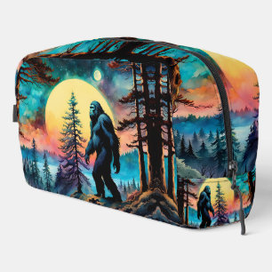 Gone Squatchin' Colourful Sasquatch Landscape Dopp Kit