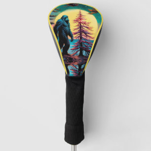 Gone Squatchin' Colourful Sasquatch Landscape Golf Head Cover