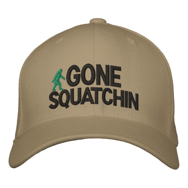 Gone Squatchin Deluxe version Embroidered Hat (Front)