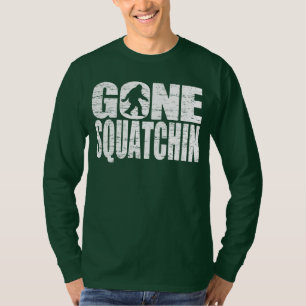 Gone Squatchin Distressed Design T-shirt