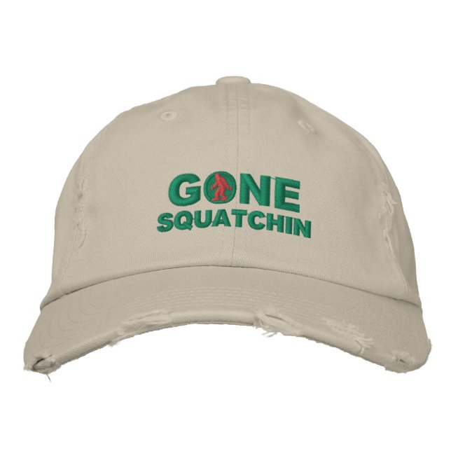 Gone Squatchin Embroidered hat (Front)