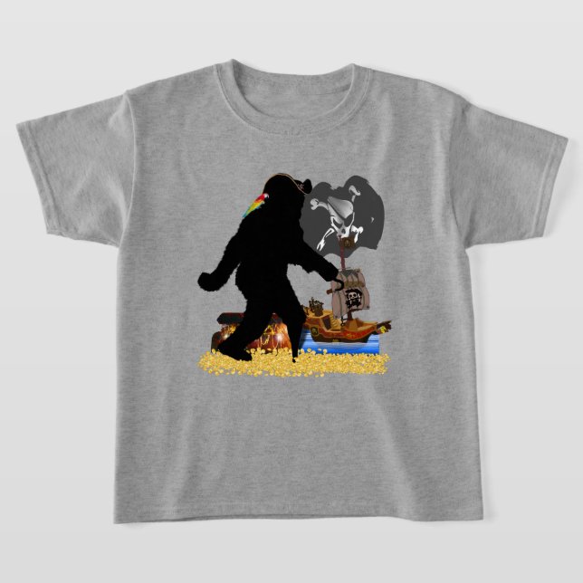 Gone Squatchin' Fer Buried Treasure T-Shirt (Laydown)