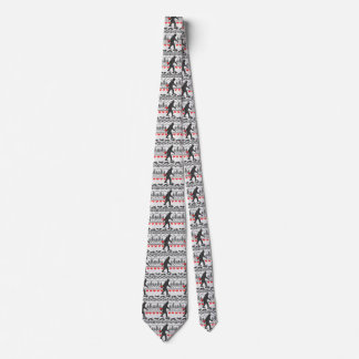 Gone Squatchin For Love Ugly Sweater Knit Style Tie