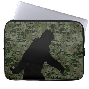 Gone Squatchin For on Olive Digital Camouflage Laptop Sleeve