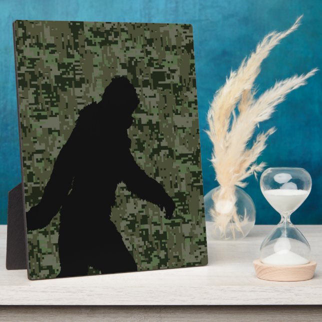 Gone Squatchin For on Olive Digital Camouflage Plaque (Side)