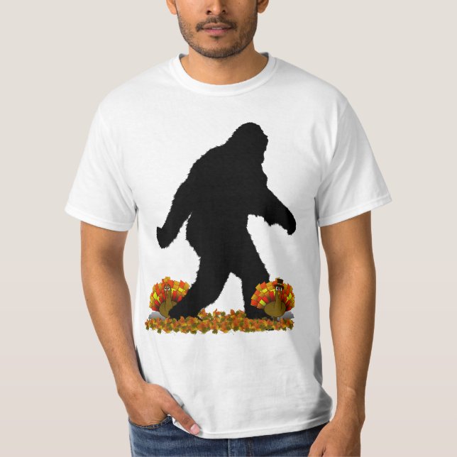 Gone Squatchin for Thanksgiving Turkey T-Shirt (Front)