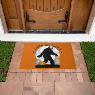 Gone Squatchin' Halloween Doormat