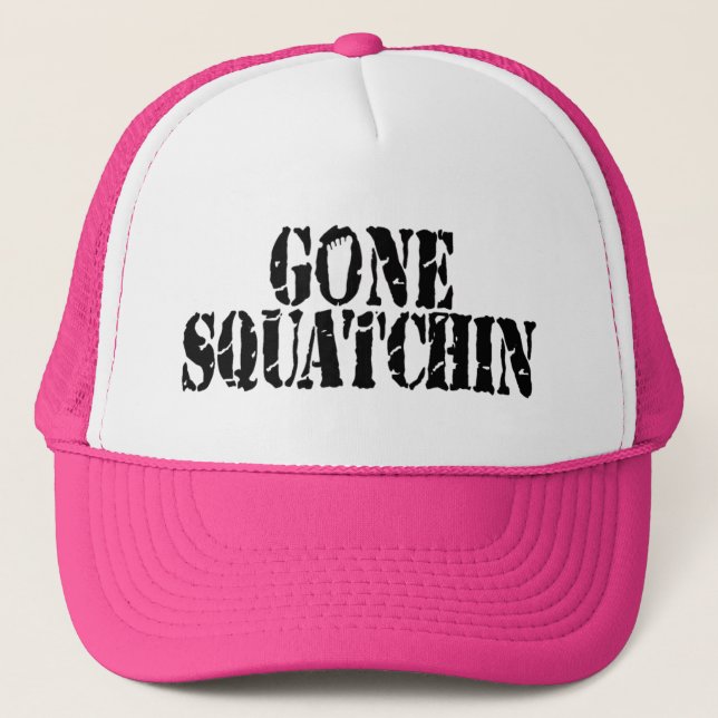 Gone Squatchin Hat (pink) (Front)