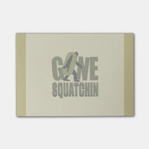 Gone Squatchin Kaki Customise This Post-it Notes