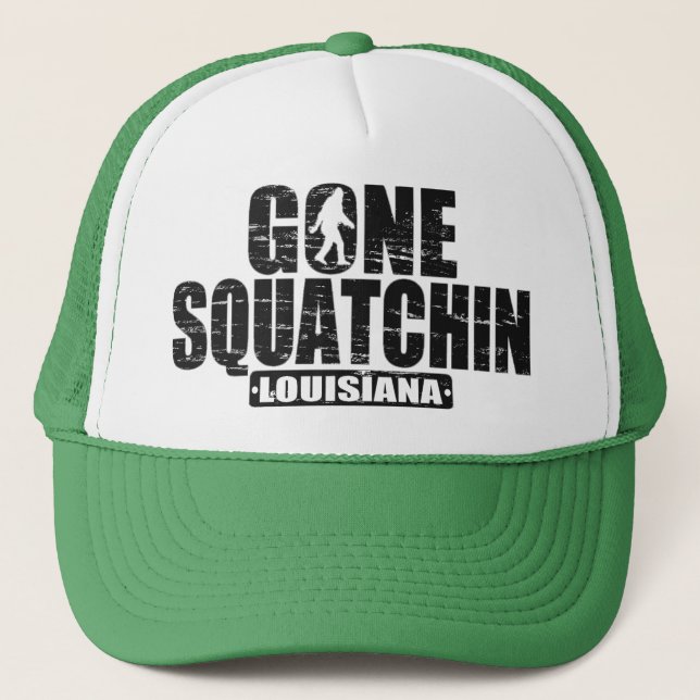 Gone Squatchin LOUISIANA Sasquatch Hat -distressed (Front)