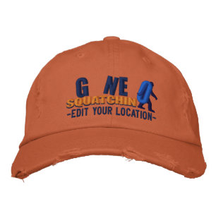 GONE SQUATCHIN Personalise it Location Cap