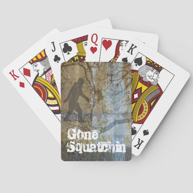 Gone squatchin playing cards (Back)