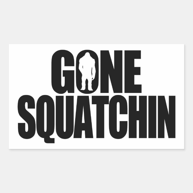 Gone Squatchin Rectangular Sticker (Front)