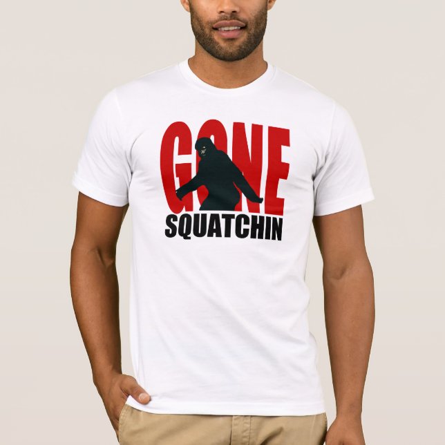 Gone Squatchin (Red & Black) T-Shirt (Front)