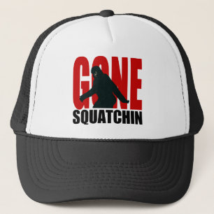 Gone Squatchin (Red & Black) Trucker Hat