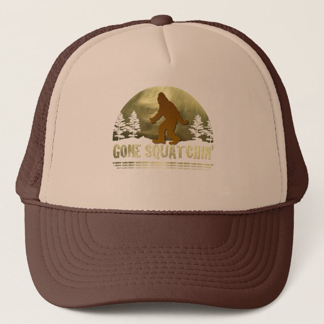 Gone Squatchin' Trucker Hat (Front)