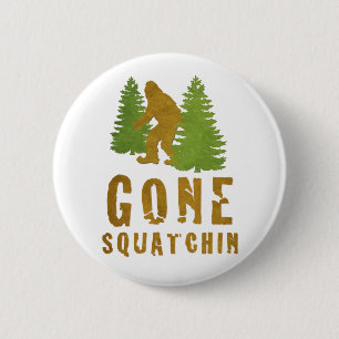Gone Squatchin (Vintage) 6 Cm Round Badge
